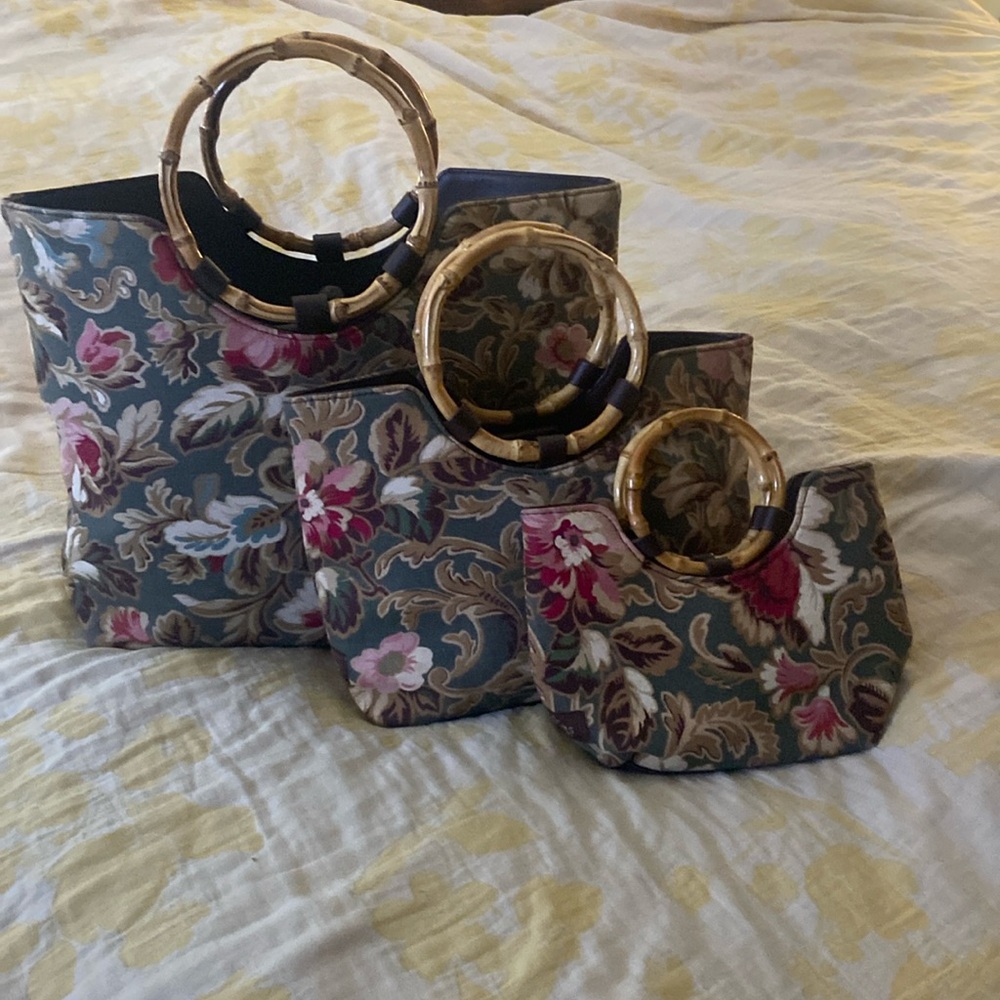 Sisters by Longaberger Majolica Garden Totes